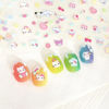 Picture of 4 Sheets of 3D Nail Stickers - 274 Cute Nail Stickers - Embossed Nail Stickers for Kids | Kawaii Nail Stickers - Stars, Hearts, Bunny, Pink Bear, Puppy, Cats | Glow in The Dark Kids Nail Stickers