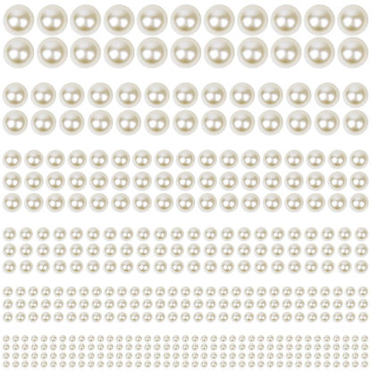 Picture of 1980Pcs Self Adhesive Pearl Stickers, Shynek Pearls Sticker Gems for Hair, Face, Makeup, Eye, Nail, Crafts, Assorted Sizes
