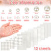 Picture of 1980Pcs Self Adhesive Pearl Stickers, Shynek Pearls Sticker Gems for Hair, Face, Makeup, Eye, Nail, Crafts, Assorted Sizes