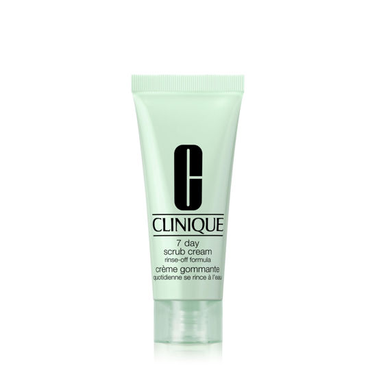 Picture of Clinique 7 Day Daily Gentle Face Exfoliator Lightweight Scrub Cream With Silica For All Skin Types, Mini Travel Size, 0.5 Fl Oz