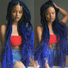 Picture of Liang Dian Pre Stretched Braiding Hair Ombre 30 Inch 8 Packs Synthetic Crochet Braids Hot Water Setting Professional Soft Yaki Texture Synthetic Hair Extensions(30 Inch 1B/Blue)