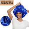 Picture of 3PCS Extra Large Satin Bonnets for Sleeping, Hair Bonnets for Black Women Braids Curly Hair, G