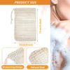 Picture of BBTO 5 Pieces Soap Saver Bag Natural Sisal Exfoliating Soap Pouch for Foaming and Drying, Shower, Scrubber(10 x 15 cm,Beige)