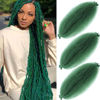 Picture of Afro Twist Hair 24 Inch 3 Packs, Springy Afro Twist Hair Pre Fluffed Spring Twist Hair Pre Stretched Wrapping Hair for Soft Locs Hair Extensions (24 Inch (Pack of 3), Green#)