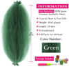 Picture of Afro Twist Hair 24 Inch 3 Packs, Springy Afro Twist Hair Pre Fluffed Spring Twist Hair Pre Stretched Wrapping Hair for Soft Locs Hair Extensions (24 Inch (Pack of 3), Green#)