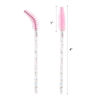 Picture of BTYMS 100 Pieces Crystal Eyelash Mascara Brushes Spoolie Brush Lash Wands Applicator Disposable Eyebrow - Light Pink