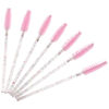 Picture of BTYMS 100 Pieces Crystal Eyelash Mascara Brushes Spoolie Brush Lash Wands Applicator Disposable Eyebrow - Light Pink