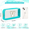 Picture of Small Clear Personalized Initial Letter Makeup Bag, A-Z Chenille Patch Preppy Nylon Cosmetic Bag with Zipper, TSA Approved Transparent Waterproof Travel Toiletry Bag Travel Essentials for Women Girl