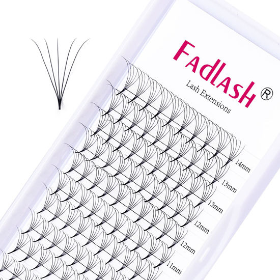 Picture of Eyelash Extensions Premade Fans Eyelash Extensions C CC D DD Curl Pointy Tip Pre Fan Eyelashes Premade Lash Extension Fans Volume Lash Extensions Pre Made Volume Lashes (5D-0.07D, 10mm)