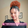 Picture of rosmile Afro Puff Drawstring Ponytail Extension for Black Women, Premium Dark Orange 80 Gram Short Synthetic Afro Puff Ponytail for Natural Hair, Clip On Kinky Drawstring Curly Ponytail Bun