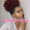 Picture of rosmile Afro Puff Drawstring Ponytail Extension for Black Women, Premium Ombre Red #1T99J 80 Gram Short Synthetic Afro Puff Ponytail for Natural Hair, Clip On Kinky Drawstring Curly Ponytail Bun