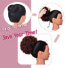 Picture of rosmile Afro Puff Drawstring Ponytail Extension for Black Women, Premium Ombre Red #1T99J 80 Gram Short Synthetic Afro Puff Ponytail for Natural Hair, Clip On Kinky Drawstring Curly Ponytail Bun