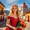 Picture of Kamirola - Queen Crown and Tiaras Princess Crown for Women and Girls Crystal Headbands for Bridal, Princess for Wedding and Party（01） (Gold Red)