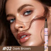 Picture of Kaely 2Pcs Medium Dark Brown Microblading Eyebrow Pen Waterproof,Magic Eyebrow Pencil with Brow Brush,4 Tip Precise Eye Brow Pencils for Women Makeup,lapiz de cejas a prueba de agua,Fiber Head 01+02