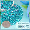 Picture of 4000PCS 4mm Resin Rhinestones in Bulk (Indicolite), Bedazzling Flatback Crystals for Crafts DIY Nail Decoration, Gems Charms for Tumbler Shoes Clothing Fabric with Pickup Pen and Tweezers