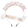 Picture of Birthday Crown Birthday Sash for Women, Birthday Girl Sash, Birthday Girl Crown, White Birthday Sash and Crown Rhinestone Headband Set, Happy Birthday Girl Princess Tiara Sash Accessories Gifts