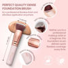 Picture of LAMORA Foundation Brush for Liquid Makeup - Kabuki Face Brush for Cream, Powder, Blush, and Concealer - Flat Top Blending, Buffing, Stippling Brush