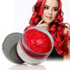 Picture of Asocrew Red Temporary Hair Color Wax Spray - Hair Styling Clay 4.23 oz, Easy Washout for Halloween Cosplay, Party (Red)