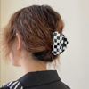 Picture of Womens Checkered Hair Clip Medium Checkered Claw Clips Black And White Jaw Clip,3pack