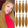 Picture of ATRAENTE Honey Blonde Braiding Hair,20 Inch 8packs Pre Stretched Braiding Hair,Professional Synthetic Box Braids Crochet Hair Extension,Itch Free Hot Water Setting Yaki Texture(20 Inch, 27#)