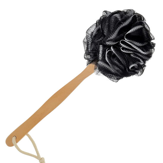 Picture of RASDDER Loofah on a Stick, Loofah with Handle, Loofah Sponge with Handle, PE Soft Mesh Luffas, Exfoliating Luffa for Men and Women