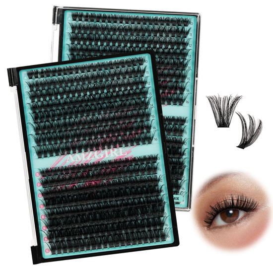 Picture of Lash Clusters 320Pcs 70D 90D Eyelashes Cluster D Curl Individual Wispy Lashes Cluster for DIY Cluster Eyelash Extensions at Home for Beginners (Mix10-16mm)