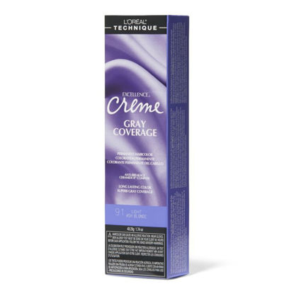 Picture of L'Oréal Technique Excellence Crème Permanent Hair Color | Long-Lasting Hair Dye | Rich Formula with No-Drip Application | Superb Gray Coverage | For All Hair Types | Light Ash Blonde