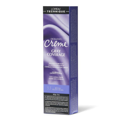 Picture of L'Oréal Technique Excellence Crème Permanent Hair Color | Long-Lasting Hair Dye | Rich Formula with No-Drip Application | Superb Gray Coverage | For All Hair Types | Medium Golden Brown