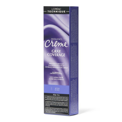 Picture of L'Oréal Technique Excellence Crème Permanent Hair Color | Long-Lasting Hair Dye | Rich Formula with No-Drip Application | Superb Gray Coverage | For All Hair Types | Medium Blonde