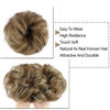 Picture of MORICA 1PCS Messy Hair Bun Hair Scrunchies Extension Curly Wavy Messy Synthetic Chignon for Women (Ash Blonde & Lightest Blonde)