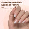 Picture of BTArtboxnails XCOATTIPS Ombre Nails - Short Almond Press on Nails, 160Pcs 16 Sizes Nude Press on Nails Peach, Soft Gel Nails False Nail, Soak Off Acrylic Fake Nails Extensions