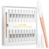 Picture of Dermaplaning Tool for Face Exfoliation, with 20 Replaceable Blades, Facial Shaver/Eyebrow Razor, Peach Fuzz Removal Eyebrow Shaper for Women, Easy to Use Dermaplaner Help Exfoliate and Smooth Skin