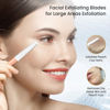 Picture of Dermaplaning Tool for Face Exfoliation, with 20 Replaceable Blades, Facial Shaver/Eyebrow Razor, Peach Fuzz Removal Eyebrow Shaper for Women, Easy to Use Dermaplaner Help Exfoliate and Smooth Skin