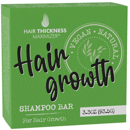Picture of Hair Growth Shampoo Bar with Biotin, Rice Protein & Organic Jojoba - Eco-Friendly - Thickening Biotin Shampoo Bar with No Harsh Chemicals - Color Safe & pH Balanced for Thinning Hair
