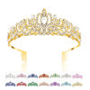 Picture of Crown, Gold Crown, Tiara Crown, Princess Crown, Birthday Crown, Crown Headband, Crowns for Women, Princess Tiara, Queen Crown, Hair Accessories Crystal Tiaras for Women Girl Bride Wedding Party Prom