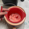 Picture of Silicone Wax Bowl with Replacement Liner for Hair Removal, Non-Stick Wax Pot with Spatula Sticks (Red)