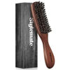 Picture of Boar Bristle Hair Brush for Men, Mens Slick Back Hair Brush with Stiff Bristles & Wooden Walnut Handle for Thick & Fine Hair Smoothing, Detangling, Styling, Beard Straightens
