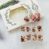 Picture of 24Pcs Halloween Short Press on Nails Square Cute Ghost Pumpkin Fake Nails Glossy Designs Pink Acrylic Nails Full Cover Glue on Nails Halloween False Nails for Women Manicure Tips Decoration