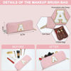 Picture of YOOLIFE Monogram Makeup Travel Bag - Initial Makeup Bag Makeup Brush Bag Preppy Makeup Bag Travel Must Haves Personalized Girlfriend Girl Granddaughter Friend Birthday Gifts for Women Her Letter P