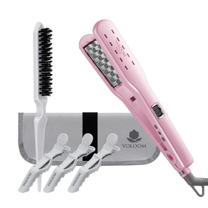 Picture of Voloom Petite 1” Inch Professional Volumizing Ceramic Hair Iron | for Medium Length or Fine Texture Hair Volume | Adjustable Temp | Auto Shut-Off