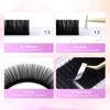 Picture of NAGARAKU Eyelash Extensions Individual Lashes Extensions Classic Lash Matte Black 16 Rows Soft Natural Matte Black Professional Beauty Salon Lashes Supplies - 0.15LD 13mm