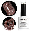 Picture of RARJSM Reflective Glitter Gel Polish,Flash Dimond Caramel Brown Gel Nail Polish Winter Colors Sparkly Shiny Gel Nail Art UV LED Curing Need Nail Gel for Manicure DIY and Nail Salon 7.5ML