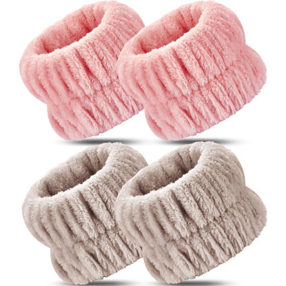 Picture of Darfukei Spa Wristbands - 4pcs Absorbent Arm Towels for Face Washing, Suitable for Women and Men