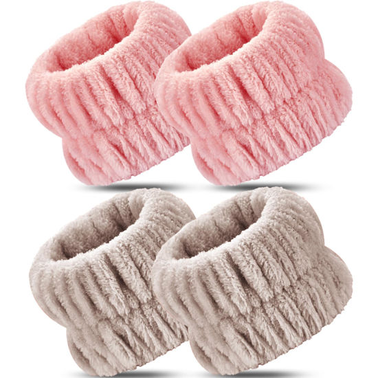 Picture of Darfukei Spa Wristbands - 4pcs Absorbent Arm Towels for Face Washing, Suitable for Women and Men