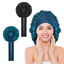 Picture of Arqumi 2 Pcs Satin Silk Bonnet for Sleeping Women, Large Long Strap Tie Band Adjustable Sleep Night Cap Hair Bonnet Wrap for Men, Black+Hole Blue
