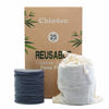 Picture of Chloven 25 Pack Charcoal Bamboo Reusable Makeup Remover Pads - Bamboo Reusable Cotton Rounds for Toner, Washable Eco-Friendly Pads for All Skin Types with Cotton Laundry Bag
