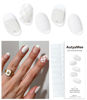 Picture of AutyaMee Semi Cured Gel Nail Strips (White Checkered)-20 PCS Gel Nail Stickers | UV Light Required | Gel Nail Wraps, Salon Quality & Easy to Use