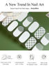 Picture of AutyaMee Semi Cured Gel Nail Strips (White Checkered)-20 PCS Gel Nail Stickers | UV Light Required | Gel Nail Wraps, Salon Quality & Easy to Use