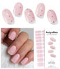 Picture of AutyaMee Semi Cured Gel Nail Strips (Pink Diamond)-20 PCS Gel Nail Stickers | UV Light Required | Gel Nail Wraps, Salon Quality & Easy to Use