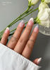 Picture of AutyaMee Semi Cured Gel Nail Strips (Blue Meteor)-20 PCS White French Gel Nail Stickers | Gel Nail Wraps | UV Light Required, Salon Quality & Easy to Use